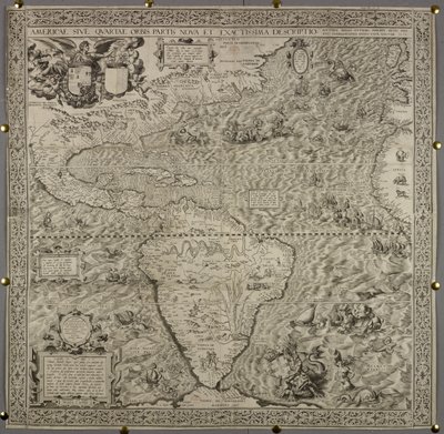 Americae Sive Quartae Orbis Partis Nova Et Exactissima Descriptio》，迭戈-古铁雷斯著 作者 西班牙语学校