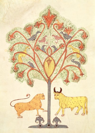 Fol.319v来自圣经Mozarabe的尼布甲尼撒之梦 作者 西班牙语学校
