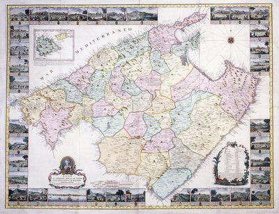 马略卡岛地图，1785年 作者 西班牙语学校