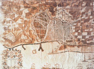 1697年巴塞罗那市的地图 作者 西班牙语学校
