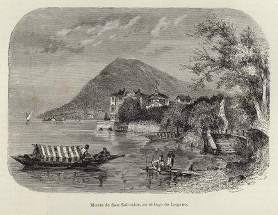 卢加诺湖上的Monte San Salvatore 作者 西班牙语学校