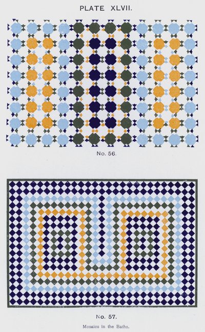 浴场里的马赛克（彩色平版印刷品 作者 西班牙语学校