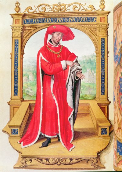 Philip the Good（1396-1467）勃艮第公爵，金羊毛勋章的创始人，来自Statuts de la Toison dOr 作者 西班牙语学校