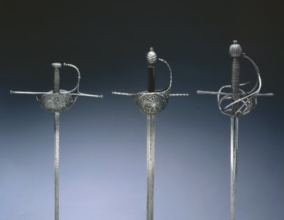 长剑，约1650年（钢，皮革和木）。 作者 西班牙语学校