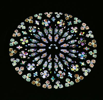 辐射粉红色的窗口，c.1380 作者 西班牙语学校