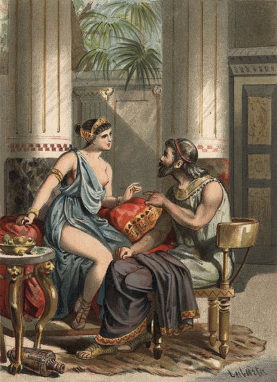 Syphax国王的妻子和Numibie女王Sophonisbe（公元前235-203年）。载于《El Culto de la Hermosura》，作者Juan Justo Huguet，Molinas Hermanos editores 作者 西班牙语学校