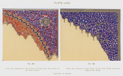 拱门拱肩（彩色石版画） 作者 西班牙语学校
