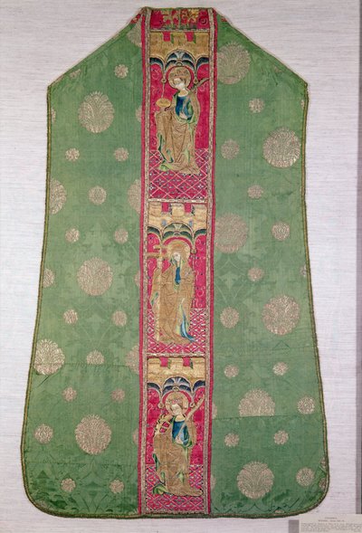 西班牙Chasuble，c.1425-50（刺绣丝绸） 作者 西班牙语学校