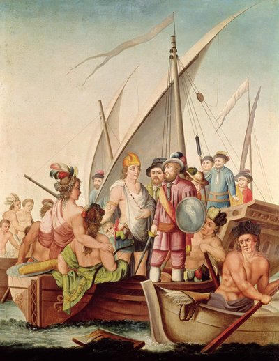 Hernando Cortes（1485-1547）抵达墨西哥 作者 西班牙语学校