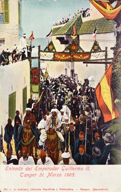 威廉皇帝二世（1859-1941）于1905年3月31日进入丹吉尔 作者 西班牙语学校