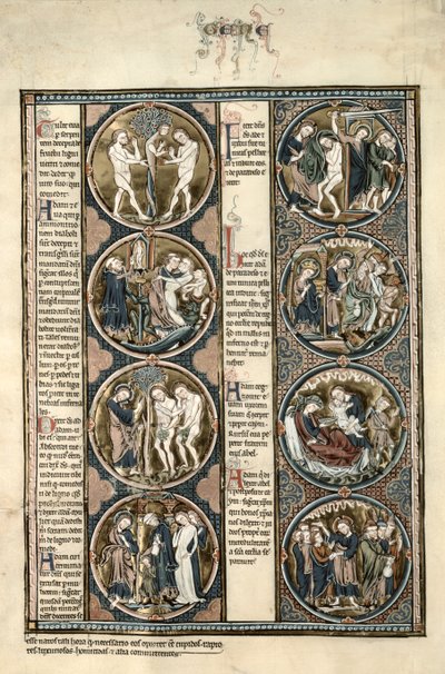Toledo Bible Moralisee f.7v 作者 西班牙语学校