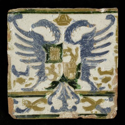 莱昂和卡斯蒂利亚的武器，1525年（陶器） 作者 西班牙语学校