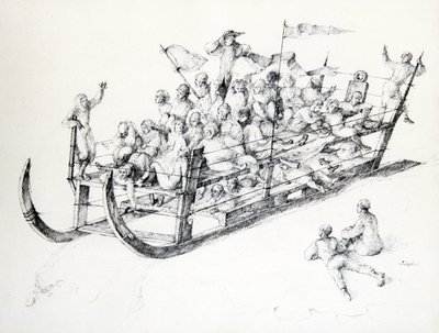 雪橇，c1850-1890年 作者 斯坦尼斯拉斯·勒平