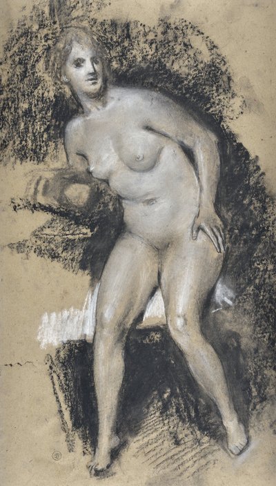 女性裸体画（素描） 作者 Stanislas Torrents y de Amat