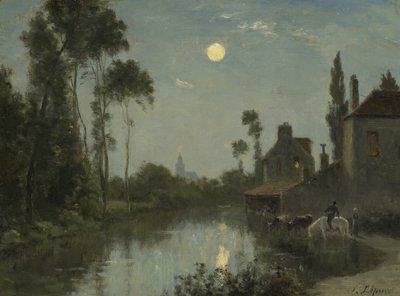 月光河，约1866年-70年 作者 斯坦尼斯拉斯·维克多·爱德华·勒平