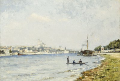 帕西的塞纳河，约 1880 年（布面油画） 作者 斯坦尼斯拉斯·维克多·爱德华·勒平