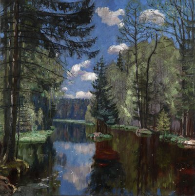 森林湖，1934年 作者 斯坦尼斯拉夫（Stanislav Julianovic Zukovskij）