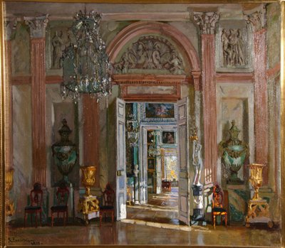库斯科沃宫的大前庭，1917年 作者 斯坦尼斯拉夫（Stanislav Julianovic Zukovskij）