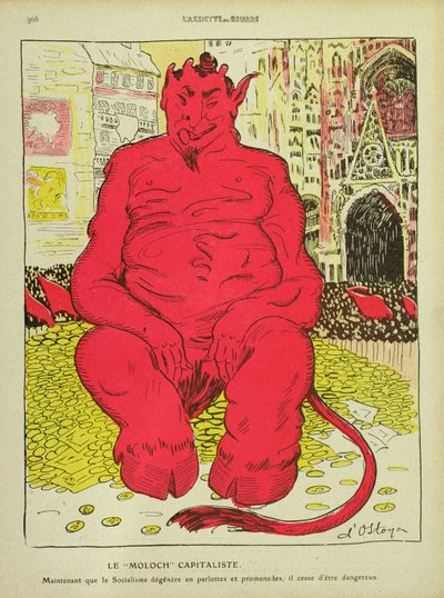资本家Moloch，来自LAssiette au Beurre，1910年8月27日 作者 斯坦尼斯拉夫·奥斯托亚·克罗斯托夫斯基
