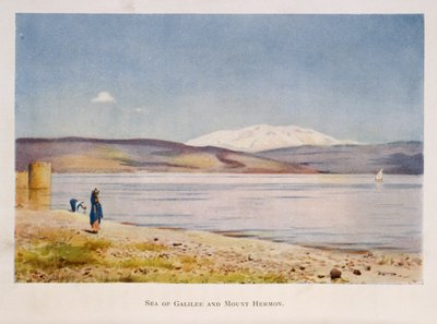 加利利海对赫尔蒙山（在叙利亚），巴勒斯坦 1906年 作者 斯坦利·英chbold