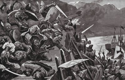 十字军攻打尼西亚（石版画） 作者 斯坦利·L·伍德