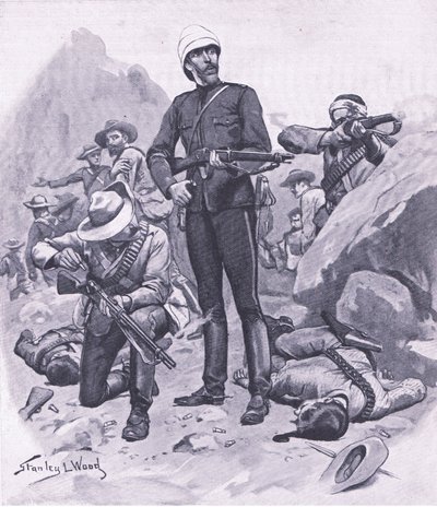 Inhlobane山的上校Buller，1879年3月，从英国战斗的例证在土地和海，1915年 作者 斯坦利·伍德