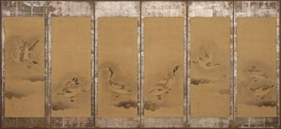 大雁，桃山或江户时期，1568-1640。 作者 宗达