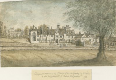 Blithfield Hall：水彩画，nd [18分] 作者 斯蒂宾肖