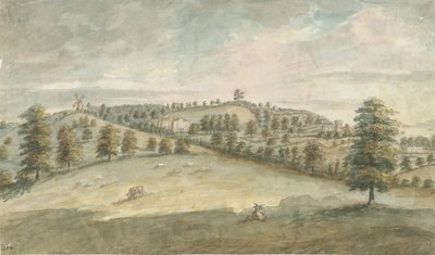 Dilhorne Hall：水彩画，nd [1762-1802]（绘画） 作者 斯蒂宾肖