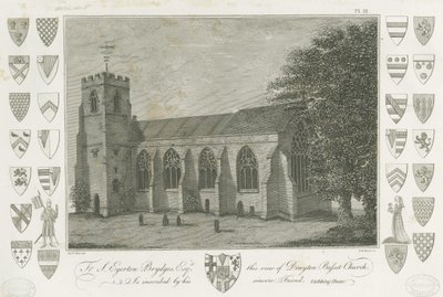 德雷顿·巴塞特教堂（Drayton Bassett Church）：版画，[1762-1802]（印刷） 作者 斯蒂宾肖
