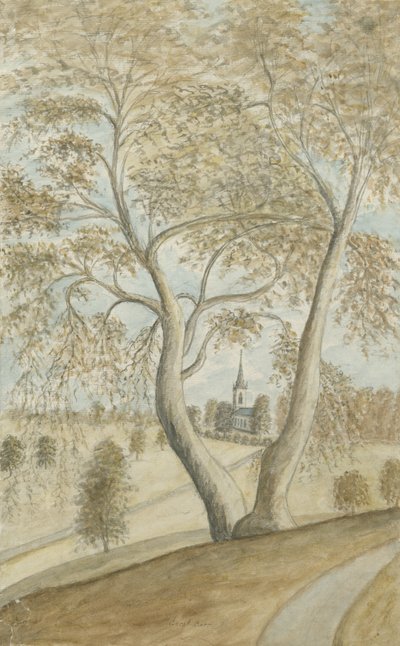 大巴尔教堂：水彩画，nd [1762-1802] 作者 斯蒂宾肖