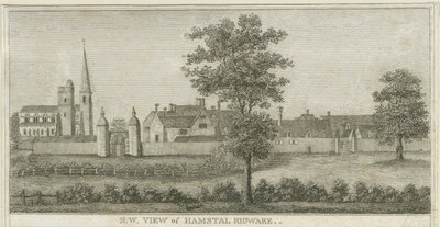 Hamstall Ridware-教堂和庄园住宅：版画，编号[1762-1802]（印刷） 作者 斯蒂宾肖