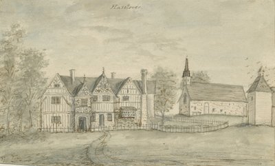 Haselour教堂：水彩画，nd [1797] 作者 斯蒂宾肖