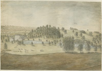 Himley Hall：水彩画，作品编号[1762-1798] 作者 斯蒂宾肖