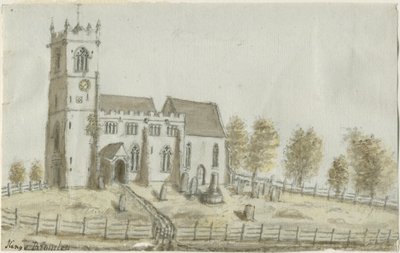 国王布罗姆利教堂：水彩画，nd [c 1796] 作者 斯蒂宾肖