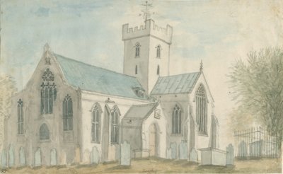 利教堂：水彩画，nd [c 1795] 作者 斯蒂宾肖