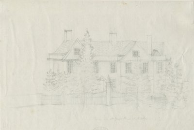 Madeley-[？Young先生的房屋]房子：铅笔素描，nd [？18th cent] 作者 斯蒂宾肖