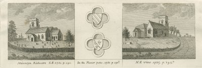Mavesyn Ridware教堂：版画，1781年 作者 斯蒂宾肖