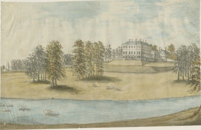 Patshull House：水彩画，nd [1790年代] 作者 斯蒂宾肖