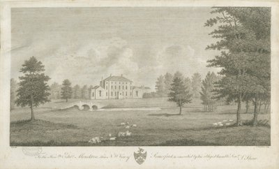 萨默福德·霍尔（Somerford Hall）：雕刻，nd [18世纪末]（印刷） 作者 斯蒂宾肖