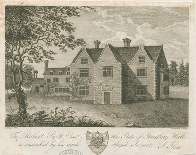 Streethay Hall：版画，nd [18世纪末]（印刷） 作者 斯蒂宾肖