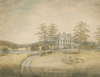 Swinfen Hall：水彩画，nd [c 1762-1798] 作者 斯蒂宾肖
