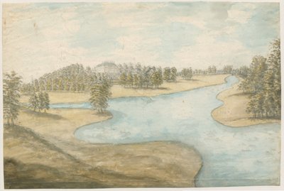Teddesley Hall：水彩画，nd [1762-1802] 作者 斯蒂宾肖