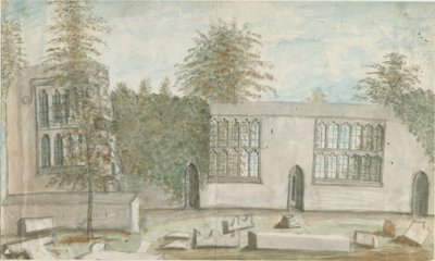 Tixall Hall：水彩画，nd [1762-1802] 作者 斯蒂宾肖