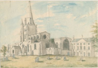 Uttoxeter教堂[旧]：水彩画，nd [1794] 作者 斯蒂宾肖