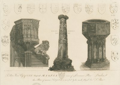 Wolverhampton-圣彼得教堂的讲坛，支柱和字体：雕刻，nd [c 1798]（印刷） 作者 斯蒂宾肖