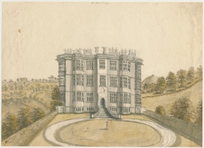 Wootton Lodge：水彩画，nd [1794] 作者 斯蒂宾肖