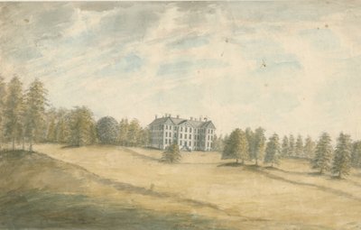 Wrottesley Hall：水彩画，nd [1762-1802] 作者 斯蒂宾肖