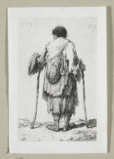 从背后看乞丐 作者 Stefan Juliusz Norblin de la Gourdaine