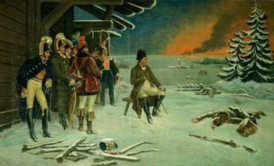 拿破仑在 Maly Yaroslavets（布面油画） 作者 Stefan Vladislavovich Bakalowicz